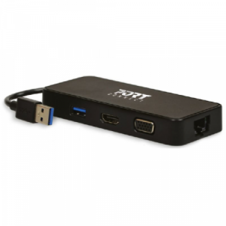 DOCKING STATION PORT DESIGN - USB 3.0 ->VGA, HDMI, USB, RJ45